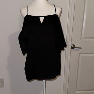 New 1.State Cold Shoulder Blouse color black
